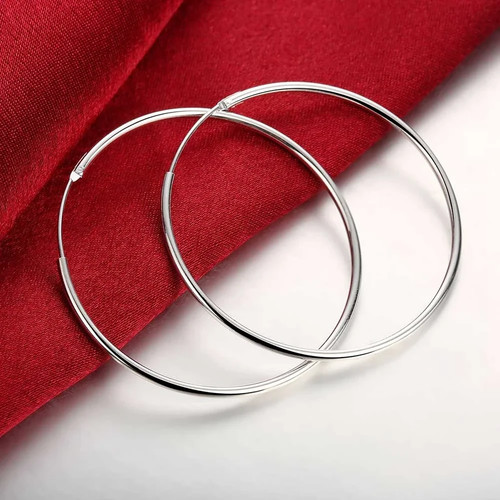 925 Sterling Silver Hoop Earrings - Simple Women's Fashion Jewelry for Weddings