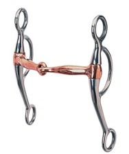 Weaver Leather All Purpose Bit, 5" Copper Snaffle Mouth, Loose Cheek