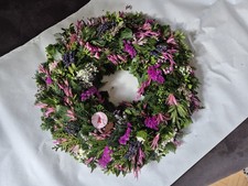 Kranz DEKO Rosa Weiß pink lila Ca.40cm Durchmesser