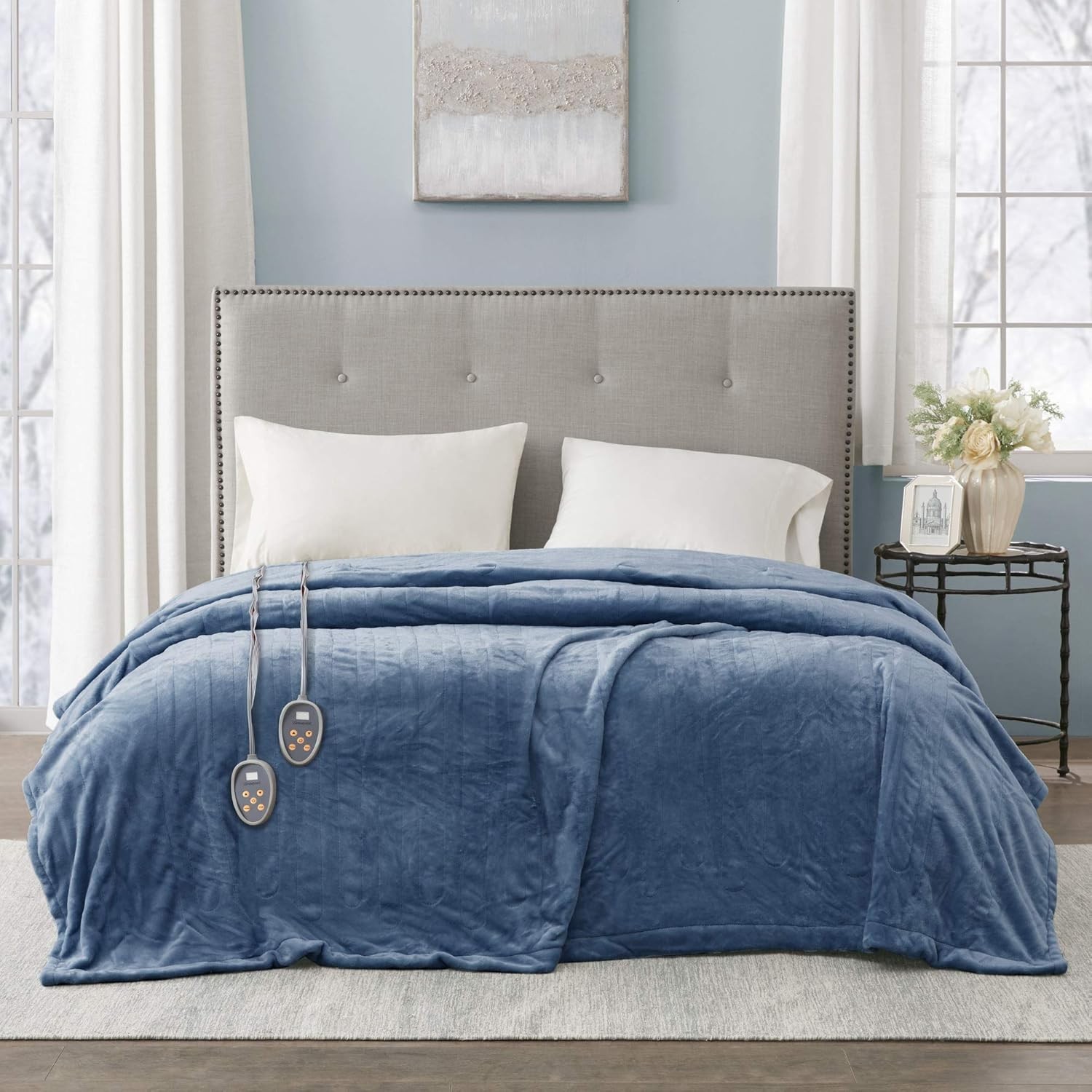 BR54-0658 Heated Plush Elect Electric Blanket with 20 Heat L