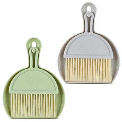 2PCS Small Broom and Dustpand Set Handheld Cleaning Brush with Dustpan