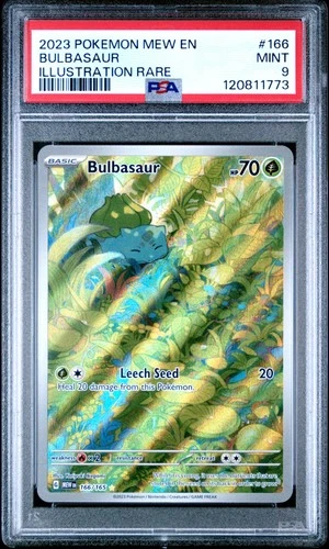 2023 Pokemon Mew 151 Bulbasaur #166 MINT PSA 9 Illustration Rare