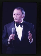 Frank Sinatra Original 35mm Transparency 1980's on stage Photographer Stamped