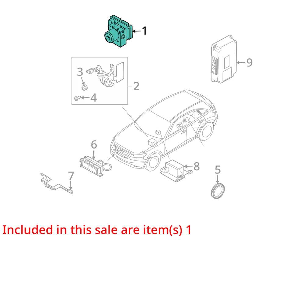 ABS Pump Anti-Lock Brake Part Pump AWD Fits 06-08 INFINITI FX SERIES 1789143 Foto 3 de 4