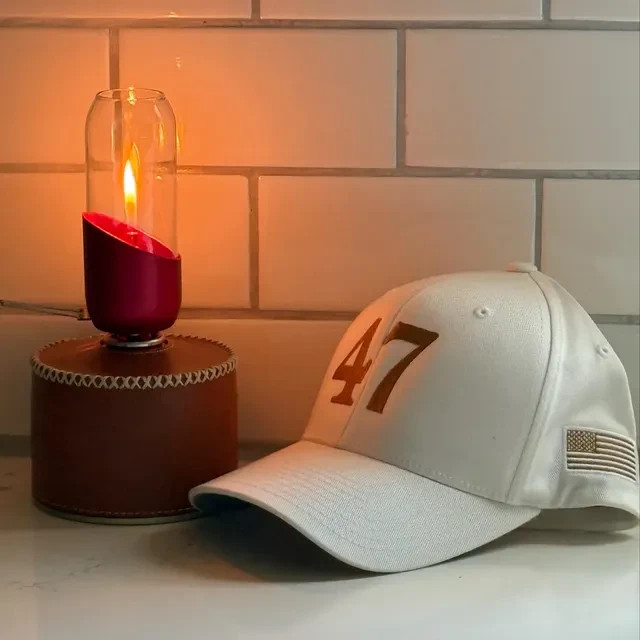 47 Hat Charlie Kirk Flex Fit Trump Hat USA Flag Gold Embroidery