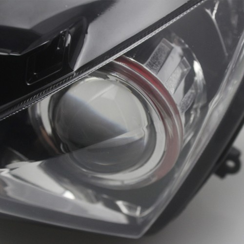 Motor Front Headlight Assembly Red Angel Eye For Kawasaki Z250 Z300 Z800 2013-16 - Picture 10 of 22