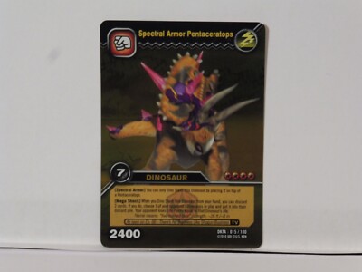DKTA 015/100 SPECTRAL ARMOR PENTACERATOPS Dinosaurier König Rare Foil Sammelkarte
