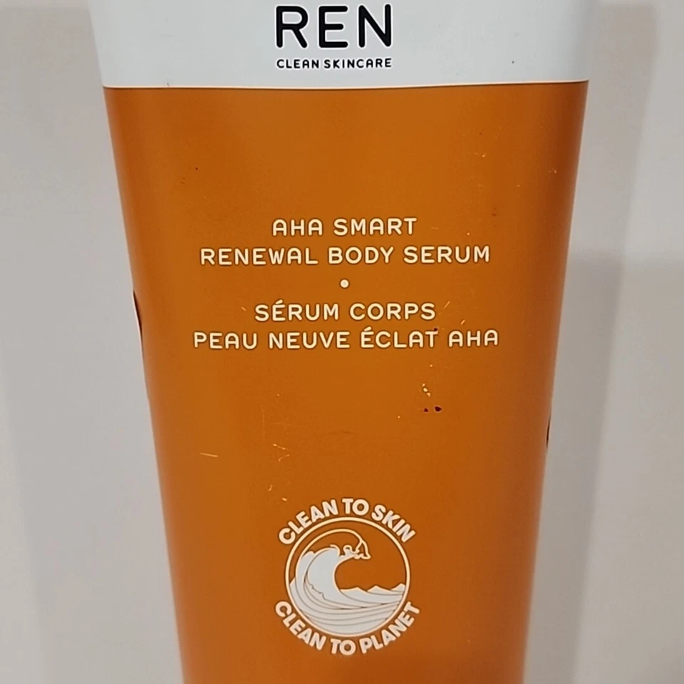 Suero corporal REN Clean Skincare AHA Smart Renewal - 6,8 fl oz (200 ml) sellado nuevo Foto 2 de 4