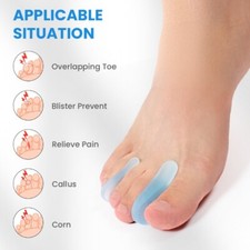 Gel Toe Separators Silicone Bunion Toe Straightener Spacers for Corns Blisters