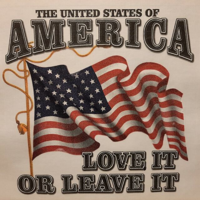 UNITED STATES OF AMERICA LOVE IT OR LEAVE IT POCKET SHIRT UNITED STATES OF AMERICA LOVE IT OR LEAVE IT POCKET SHIRT