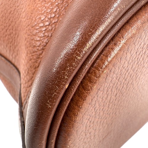 Burberry Drawstring Leather Shoulder Bag Nova Check Cross body Brown Authentic - Picture 21 of 24