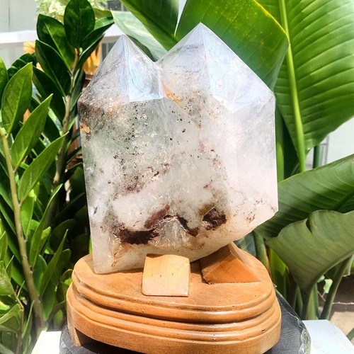 10,93 lb Natural Verde Fantasma Cuarzo Cristal Mineral Espécimen Reik+soporte - Imagen 10 de 21