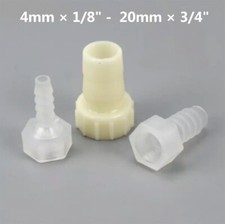 Female Thread Hose Barb Tail Fitting Plastic Straight Tube Connector 1/8" 3/4"