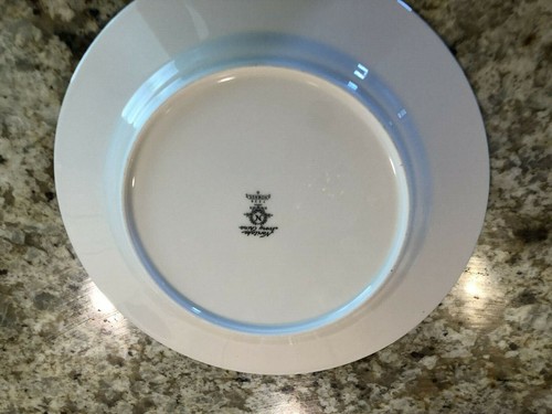 Noritake Homage Pattern 10 1/2 Dinner Plate Green, Yellow Border, Floral Sprays - Picture 6 of 7