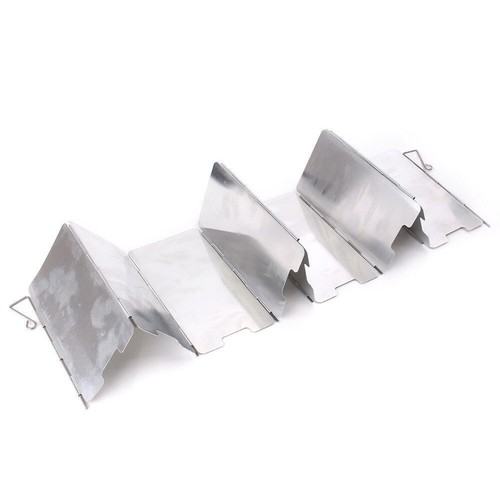 Outdoor Camping Kochen Kocher Gaskocher Windschutz Sichtschutz 9 Platten klappbar - Bild 7 von 10