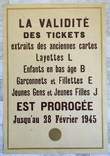 Affiche ancienne publicitaire Magasin Layettes Enfants Jeunes filles bébés 1945