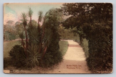 E L Merrow Holly Inn Dirt Road Albertype  Hand Colored  Pinehurst NC P631