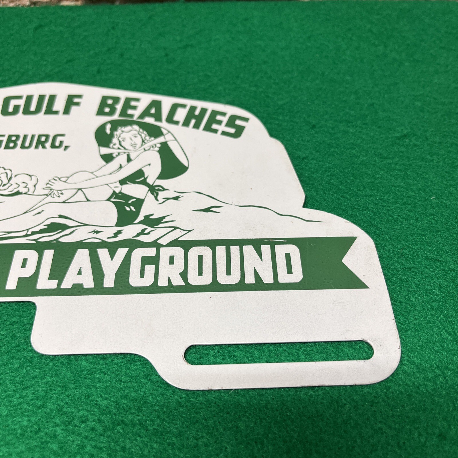 NOS Vintage License Plate Topper St. Petersburg Florida Greater Gulf