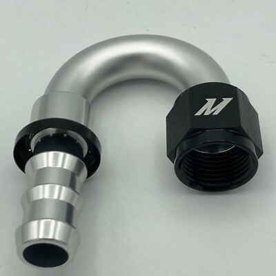 Mishimoto Push-Lock Fitting, -10AN, 180-Degree