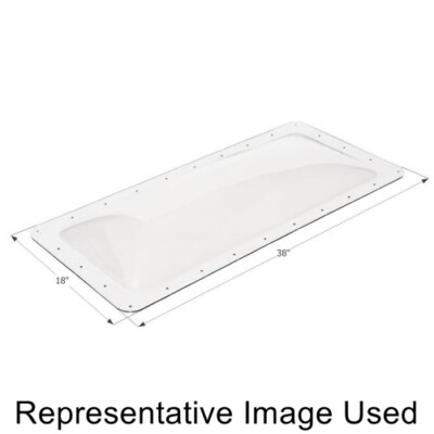Icon 01850 RV Trailer Rectangular Outer Skylight 18'' x 38'' - Clear NEW