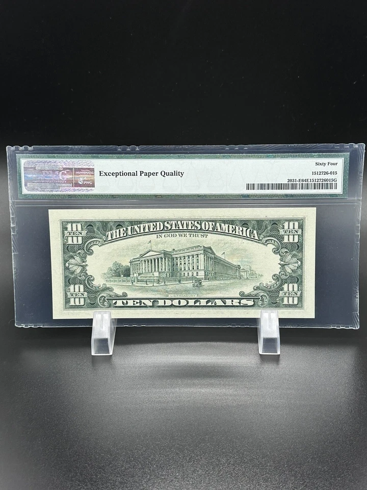1995 $10 DOLLARS- 2 MATCHING SERIAL Numbers Very Nice Piece For Your Collection - Image 3 of 4