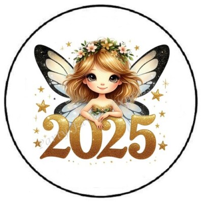 2025 ANGEL NEW YEAR ENVELOPE SEALS LABELS STICKERS PARTY FAVORS