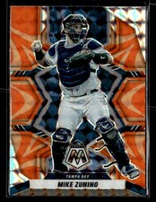 2022 Panini Mosaic #160 Mike Zunino Reactive Orange Mosaic Card Tampa Bay Rays