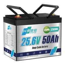 24V 50Ah LiFePO4 Lithium Battery 1280Wh Deep Cycles For Trolling Solar