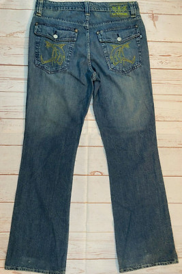 Rock  Republic Taylor Taytomp Jeans Denim Size 34X34 Womens Flare Dark Wash USA