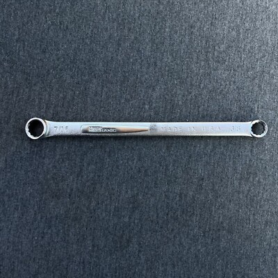 Vintage Master Mechanic 7/16  x 3/8'' Double Box End Wrench T6414 USA