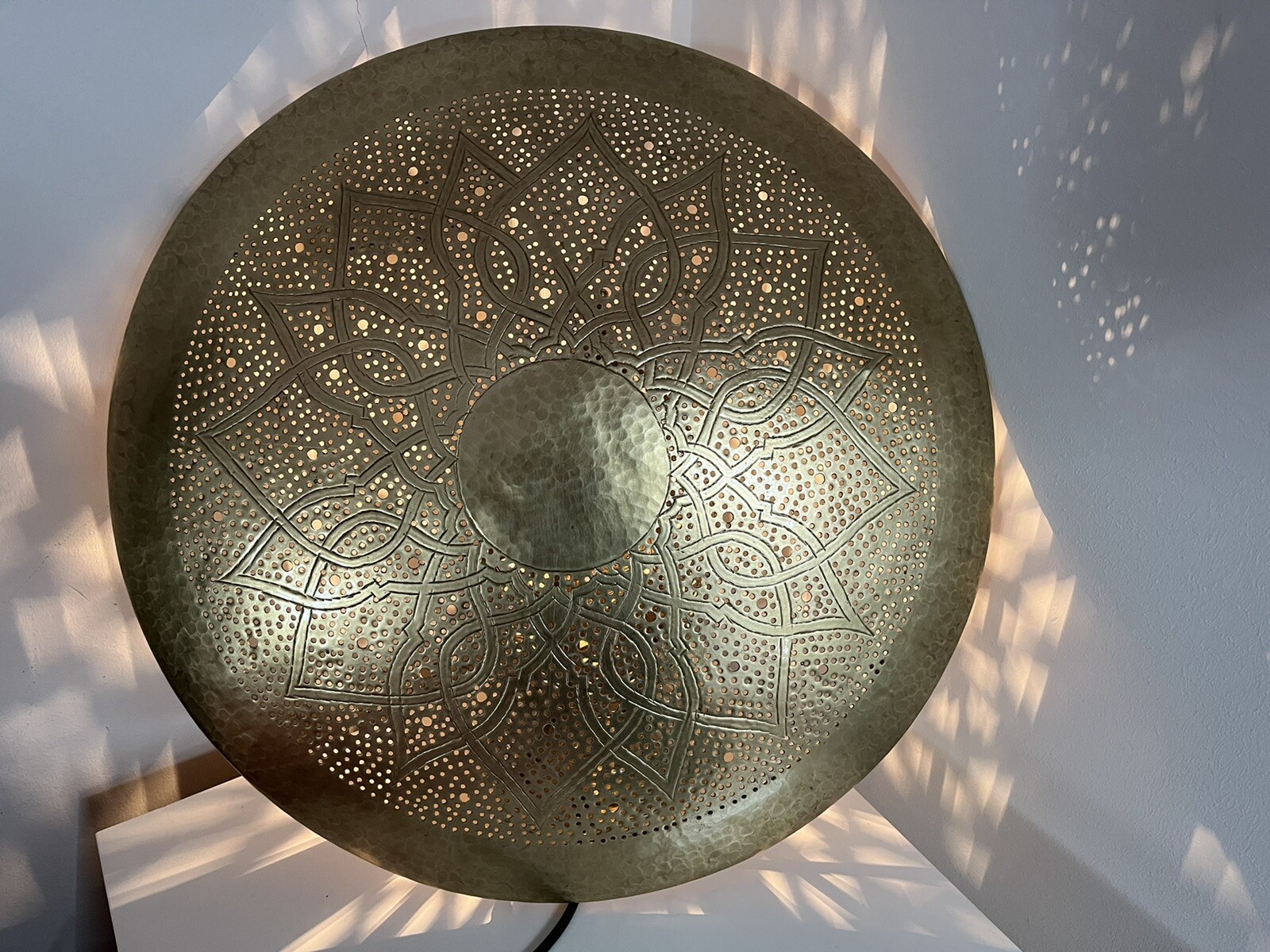Orientalische Marokkanische Wandlampe Kupfer ZWAK M D 40 cm