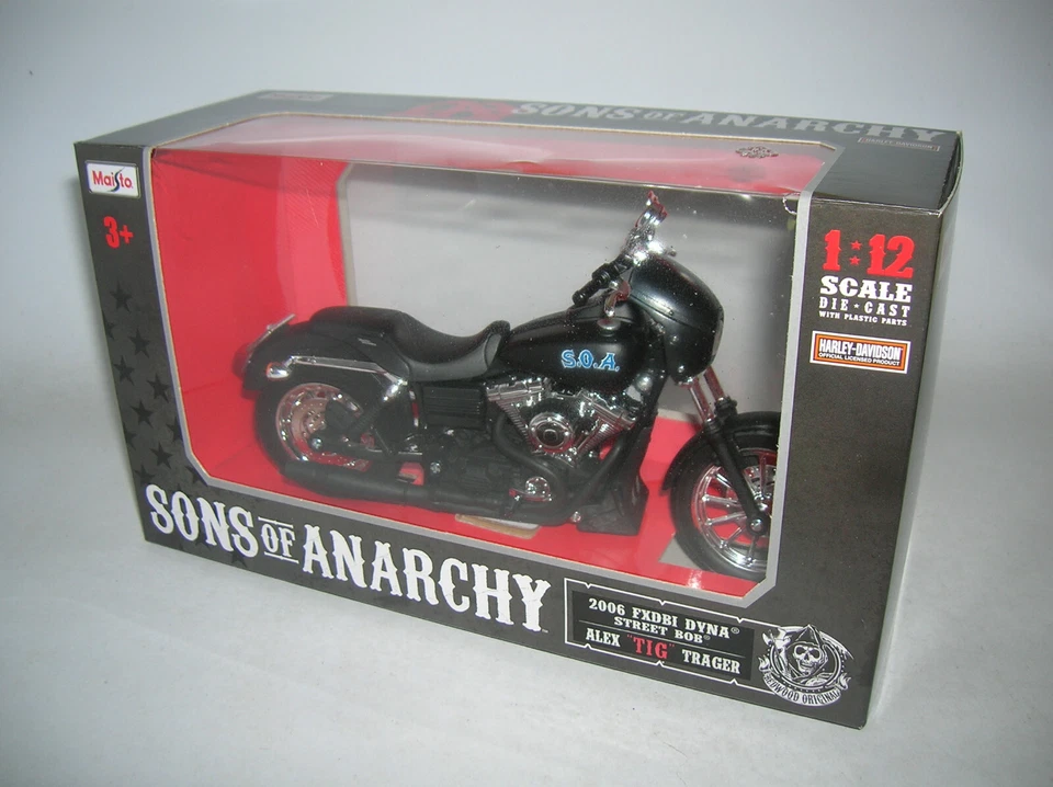 Maisto Harley-Davidson Sons of Anarchy 2006 FXDBI Dyna Street Bob "TIG" 1:12 - Bild 2 von 3