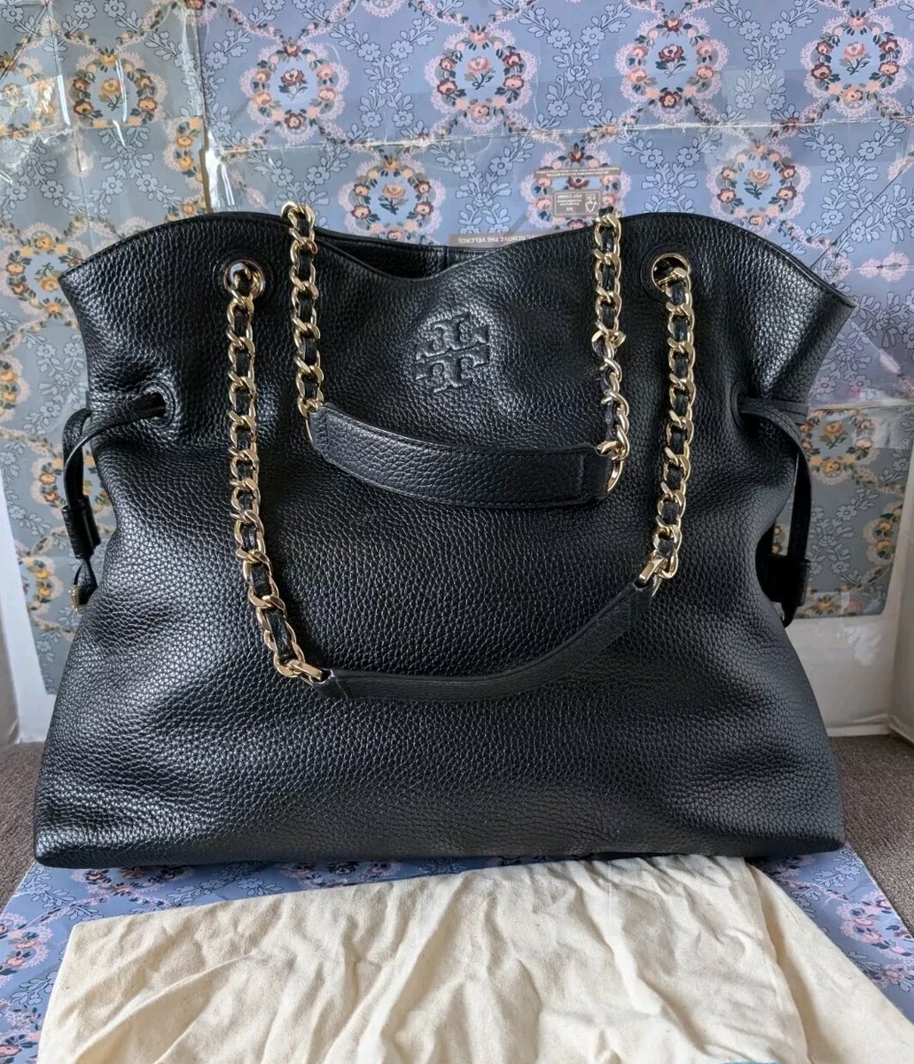 Tory Burch Thea Slouchy Chain Tote Bag Black