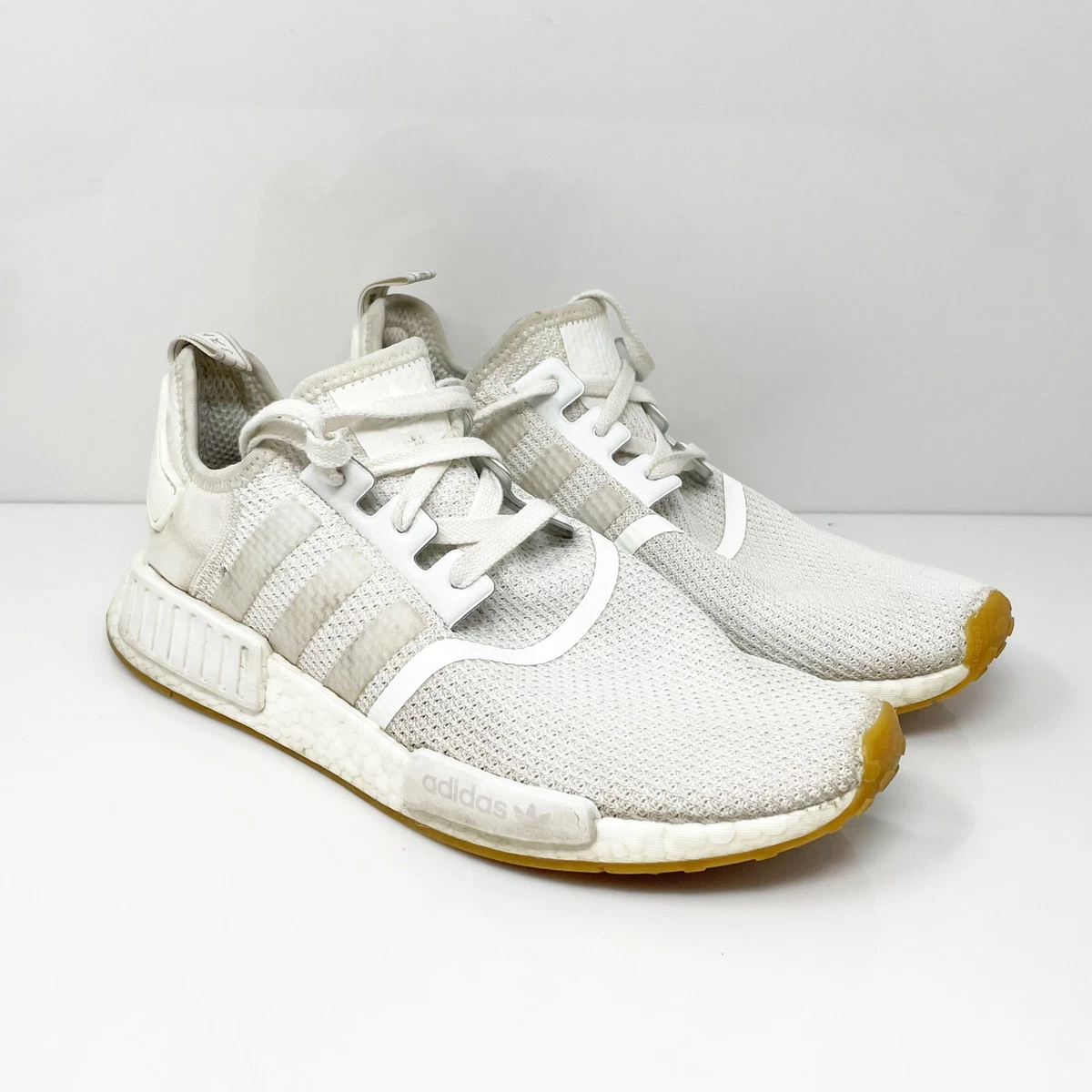 Adidas Mens Originals NMD R1 D96635 White Running Shoes Sneakers