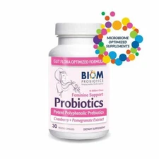 Biom Complete Feminine Balance Women's Probiotics with Organic Cranberry