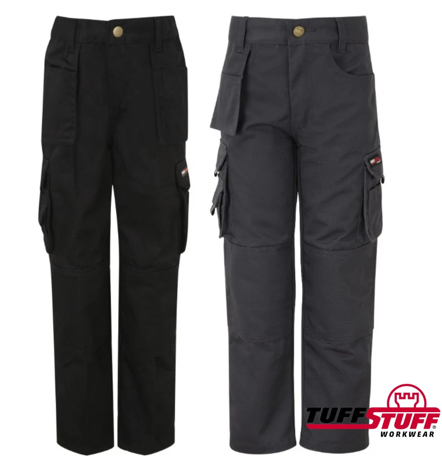 TUFF STUFF PRO WORK JUNIOR TROUSERS KIDS 3-13 YRS BOYS GIRLS WORKWEAR CARGO 711J