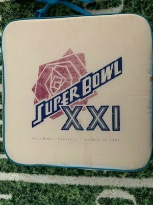 Super Bowl XXI Seat Cushion New York Giants vs Denver Broncos Rose Bowl