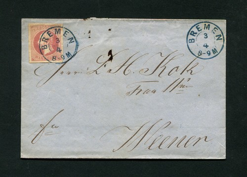 Hannover - "Brema" Beautiful Letter of 1863 (#1170)