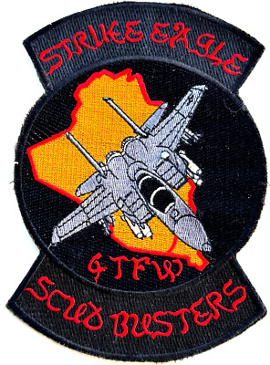 4th TFW F-15E F-15 Strike Eagle SCUD BUSTERS Desert Storm USAF Squadron Patch