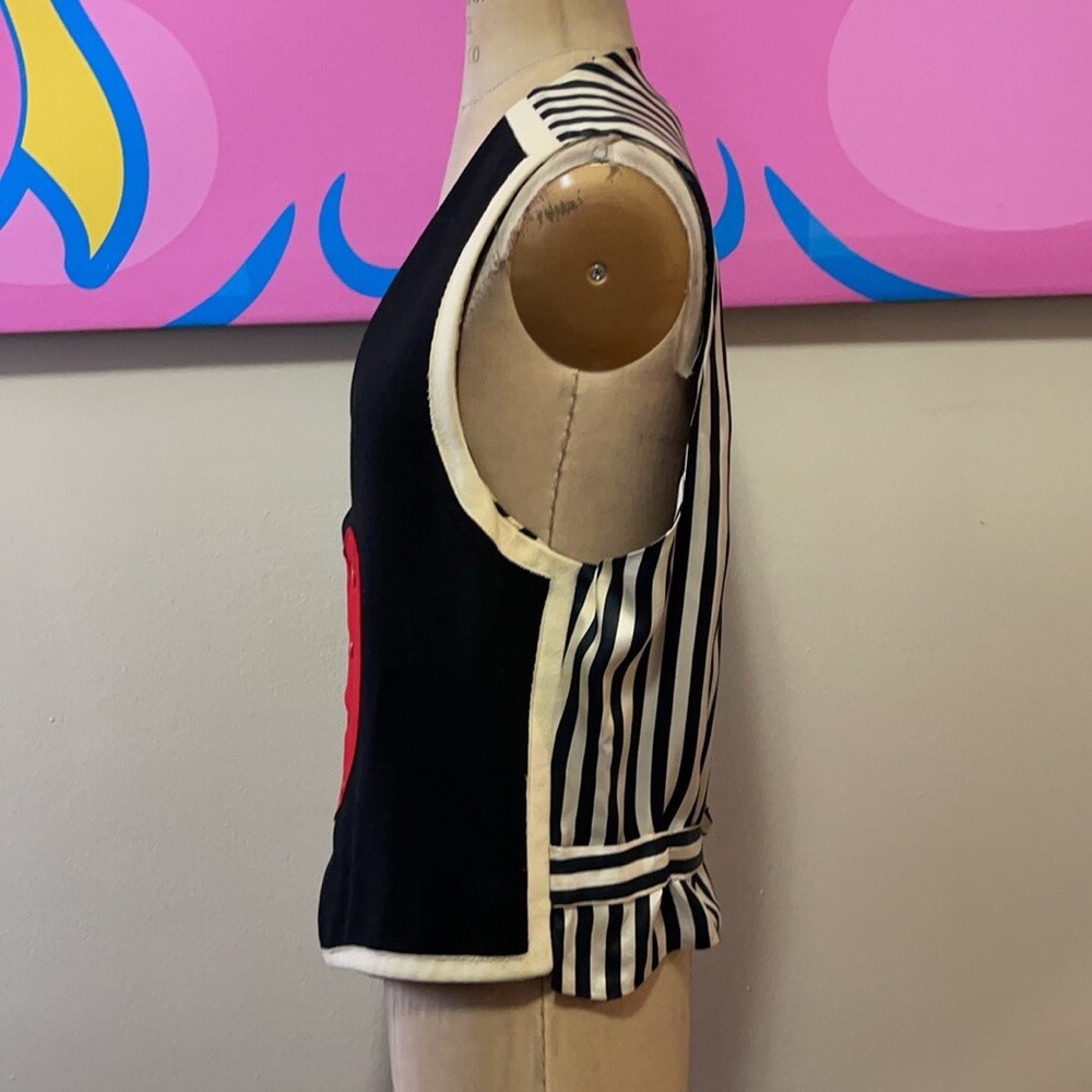 【送料&関税込】Moschino Virgin Wool Vest Vintage Moschino Sweater Vest Wool Pullover Italian Size 54