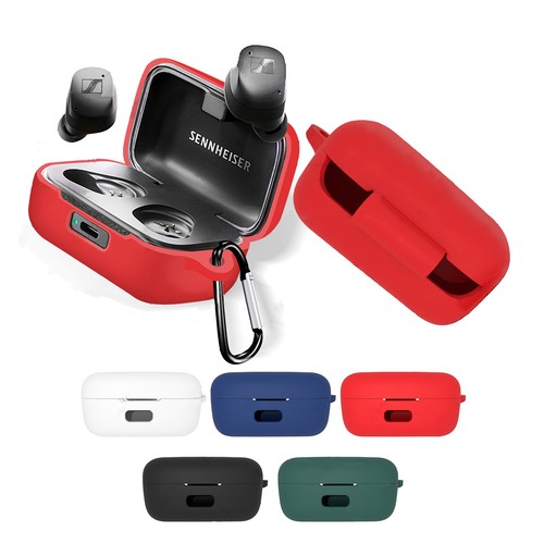 For Sennheiser MOMENTUM3 Earphone Protective Case Dust Silicone Sleeve + Hook - Picture 2 of 16