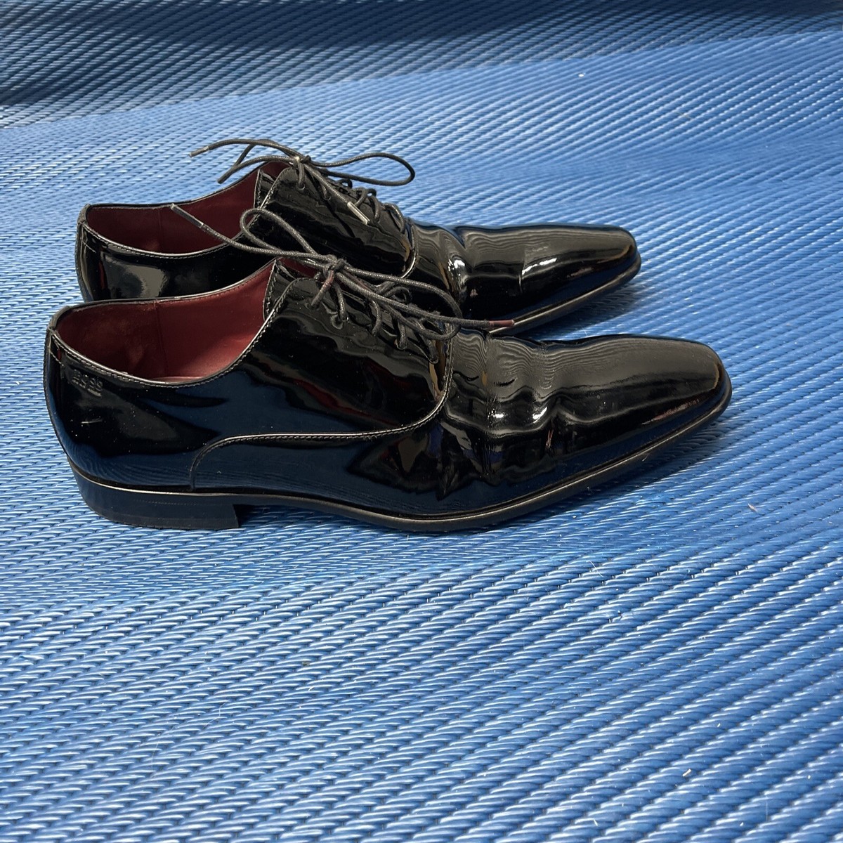 BOSS Hugo Boss Vero Cuoio Mens Black Leather Plain Toe Oxford