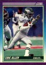 1990 SCORE NFL FOOTBALL Trading Card #121 --- ERIC ALLEN, Philadelphia Eagles