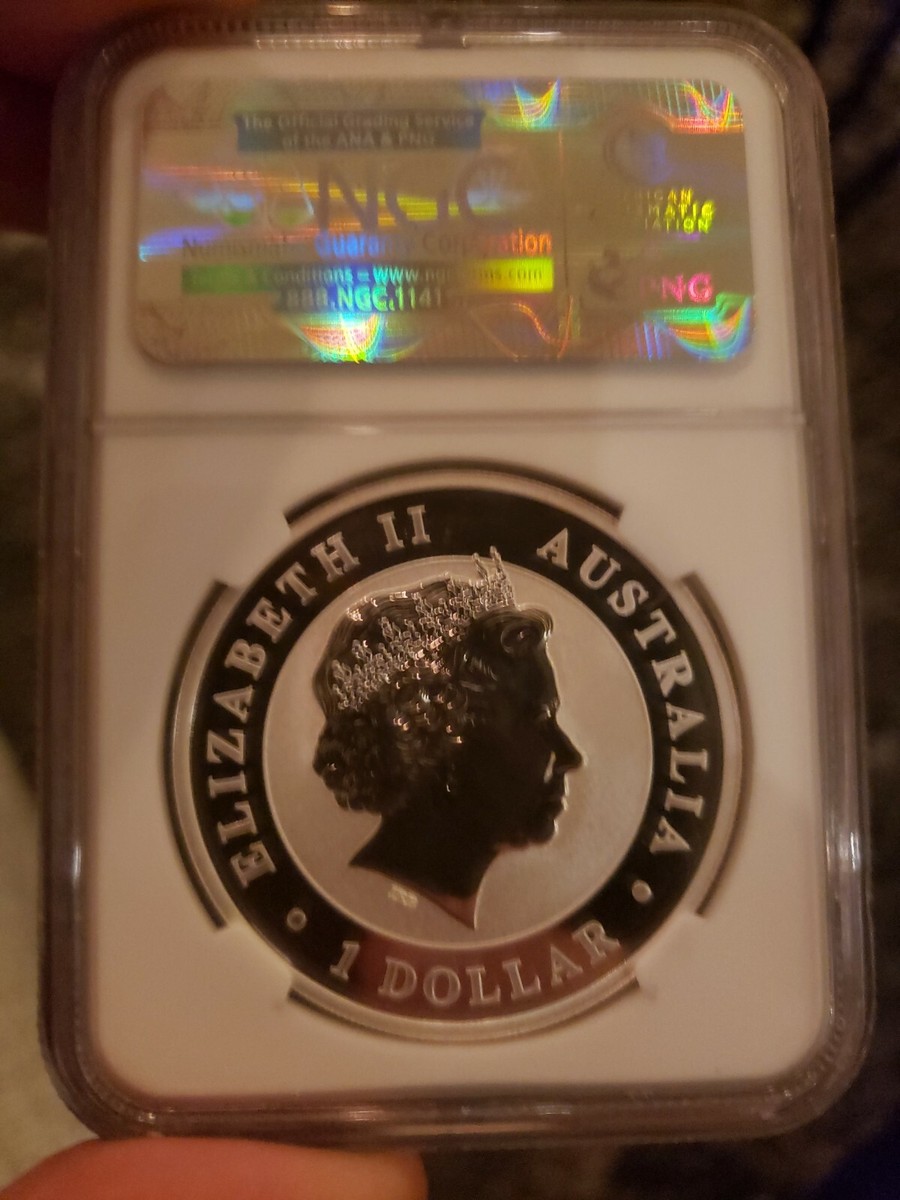 Australia 2014 P 1 oz Silver Dollar Kookaburra MS70 NGC 1 of