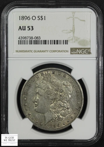 1896 O Morgan Silver Dollar $1 NGC AU 53