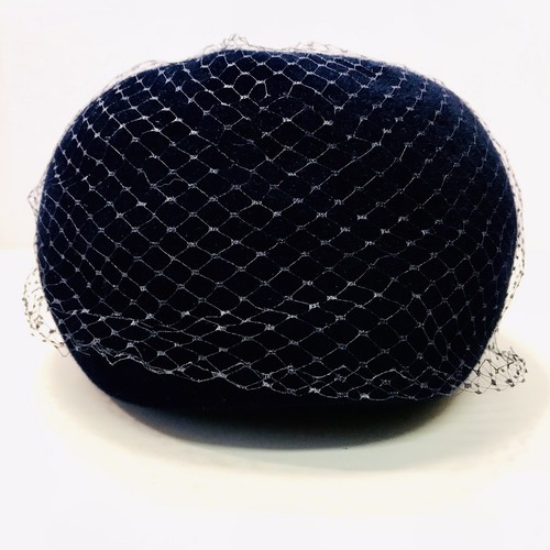 Peachbloom Sears Millinery Vintage 1930’s Midnight Blue Fur Cloche Hat New Rare - Picture 6 of 12