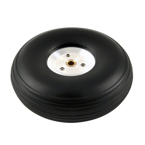 1 pair 3.75"/95.25mm Rubber Wheel Tire Aluminum Hub for RC Model Airplane - Picture 6 of 8