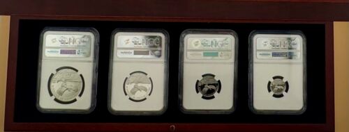 2000-W AMERICAN PLATINUM EAGLE 4 COIN SET NGC PF70 ULTRA MIKE CASTLE - Picture 3 of 7