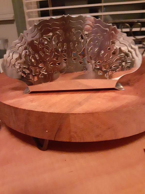Rare Vintage Silver Napkin Holder Made In Italy Contessas Collection