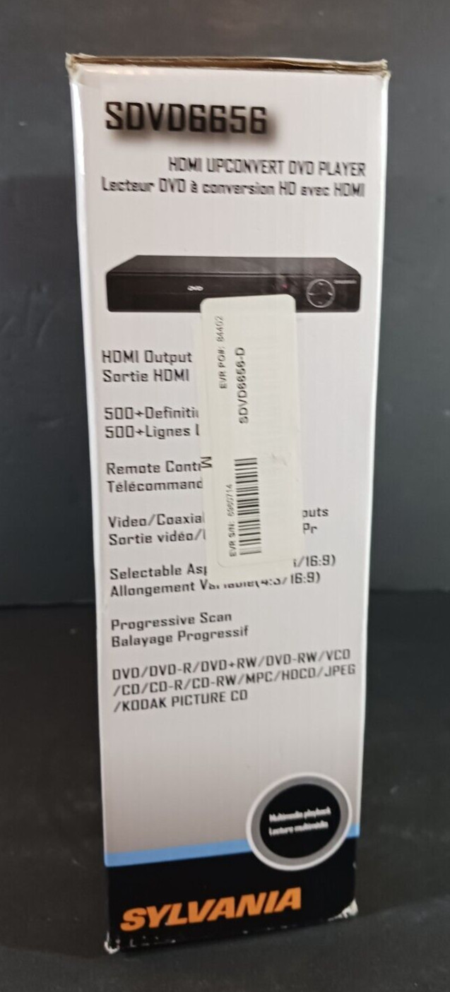 Sylvania SDVD6656-D HDMI High Definition DVD Player DVD/DVD-R/DVD+RW And MORE...